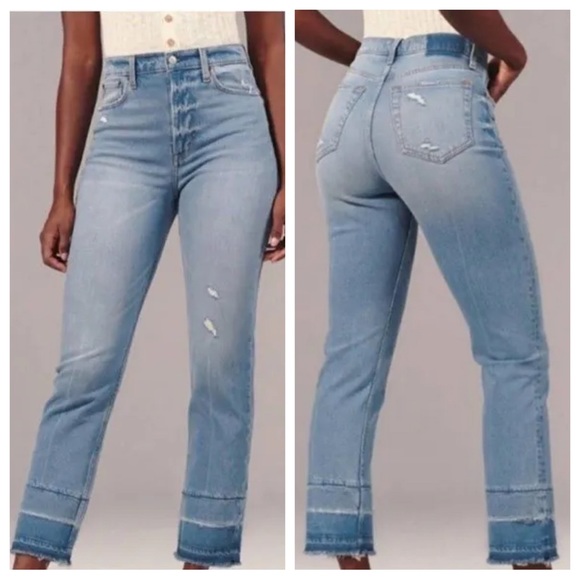 Abercrombie & Fitch Denim - Abercrombie & Fitch Ultra High Rise Ankle Straight Curve Love Jeans Size 12 / 31